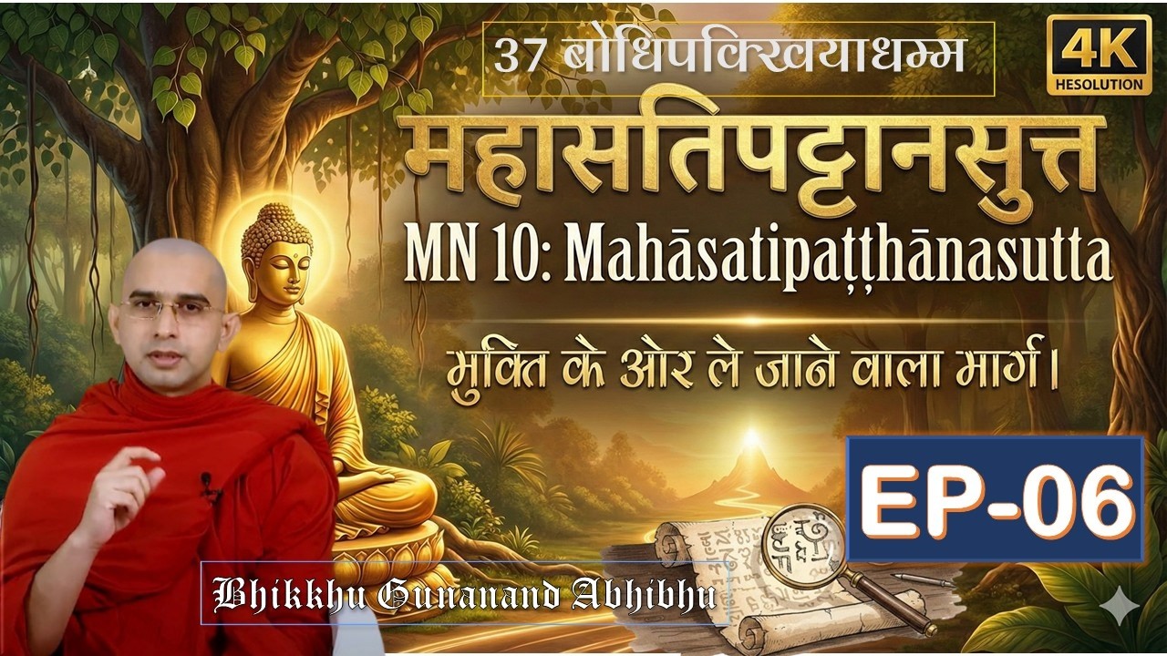 कायानुपस्सना धातु मनसिकारपर्व | महासतिपट्ठानसुत्त | Bodhipakkhiyādhammā l Bhikkhu Gunanand