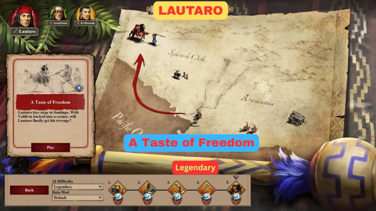 5. A Taste of Freedom | Lautaro | The Last Cheiftains DLC | Age of Empires II DE | LEGENDARY