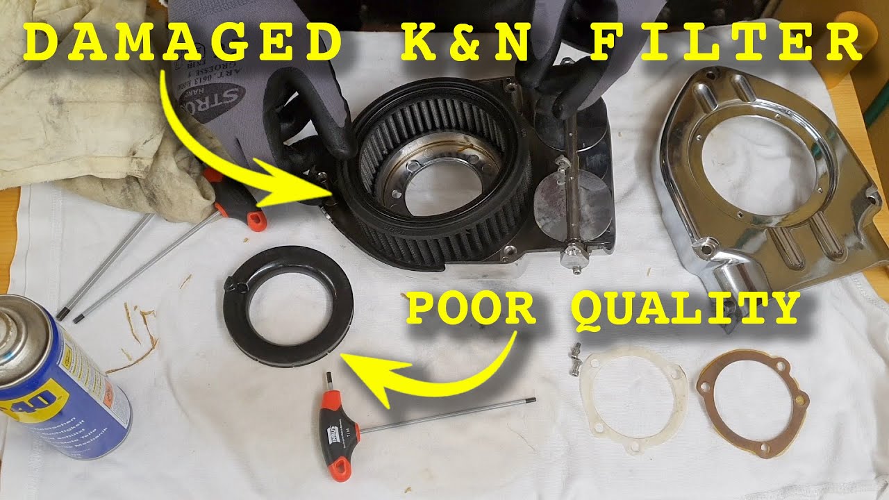 K&N Air Filter Destroyed By Kuryakyn Hypercharger for Harley Davidson - Maintenance and Replacement