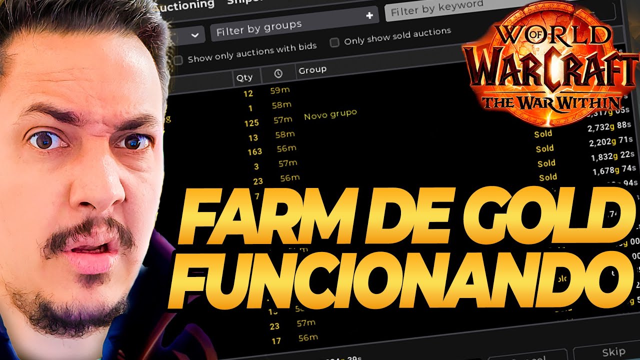 FARM DE GOLD PART&Iacute;CULA DE FOGO EM DUAS TELAS NO WOW # FARM02 #canalnoobgo #wow