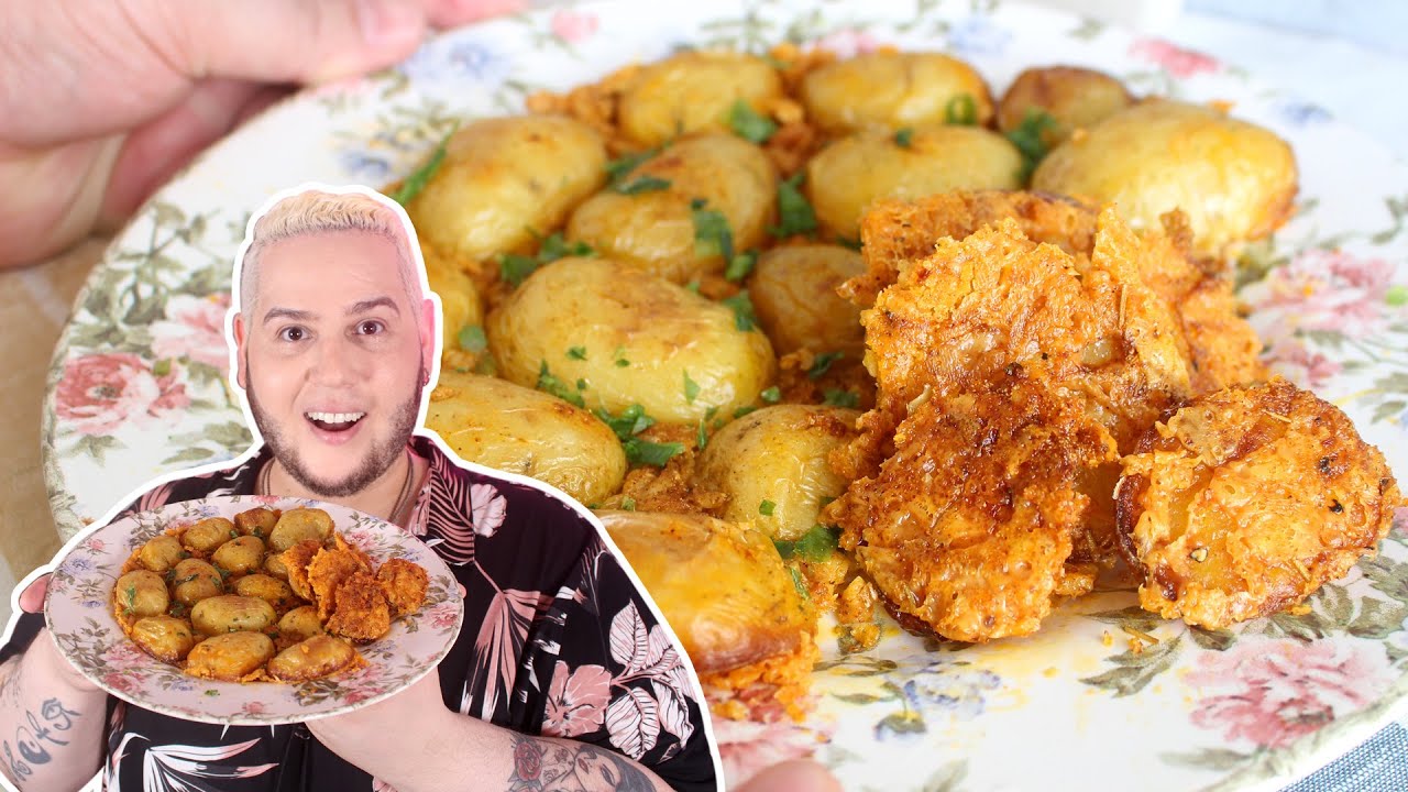 BATATA COM CROSTA DE PARMESÃO - RECEITAS QUE AMO
