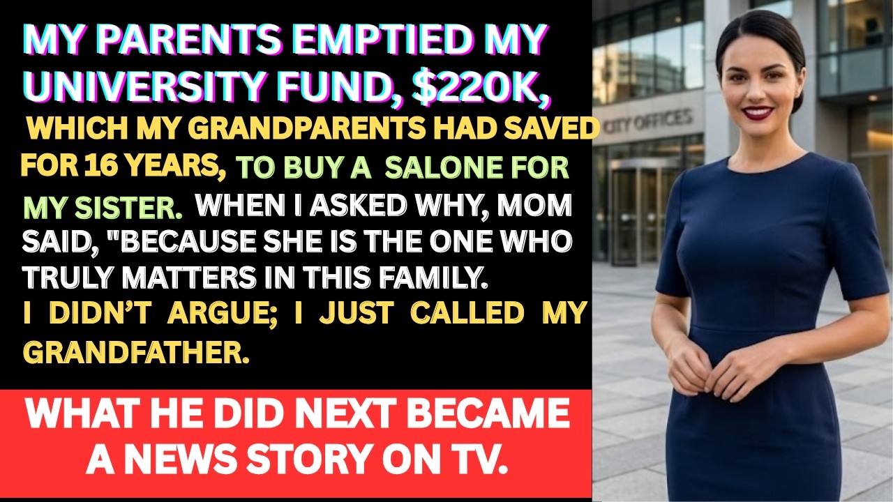 They emptied my university fund for my sister’s salon—I just called my grandfather