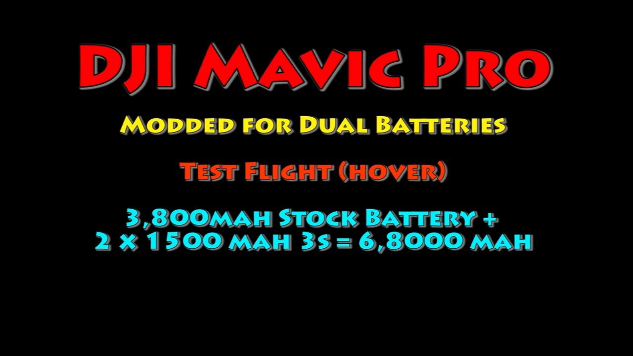 DJI Mavic Dual Battery Hover Test - 30min22s on 2x1500mah batteries