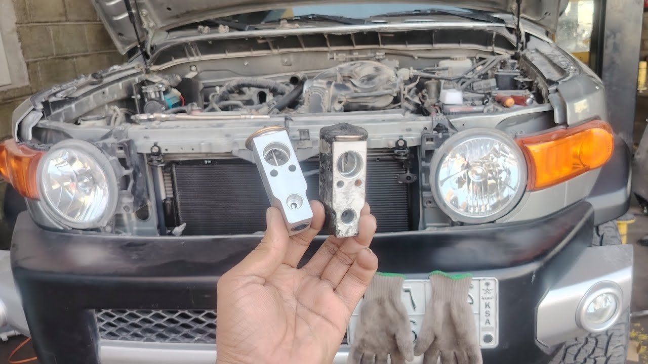 Toyota fj cruiser 2011 A/C expansion valve location how to remove Expansion valve