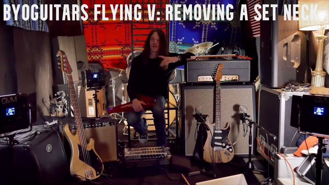BYOGuitar Flying V Kit: Removing/Resetting Set-Neck With Heat Gun