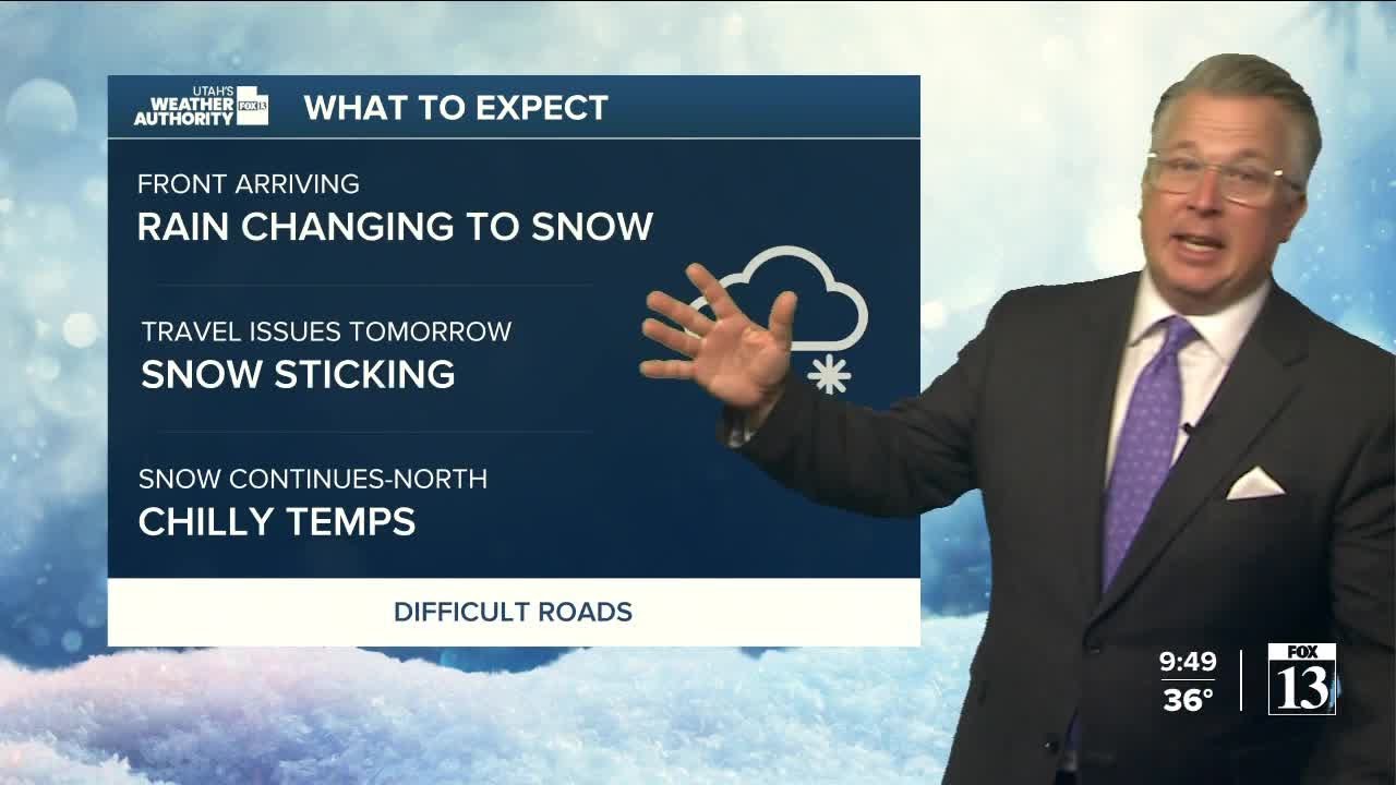 Snowstorm hitting Utah - Sunday late night forecast