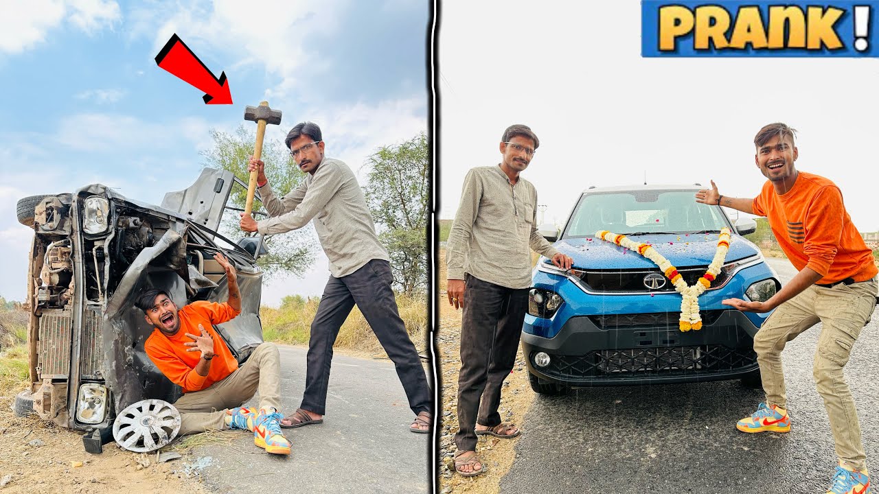 Breaking stranger’s Car And Giving Them New 😞 Worth- 600000 ￼- आज तो मरते-मरते बचे 😕