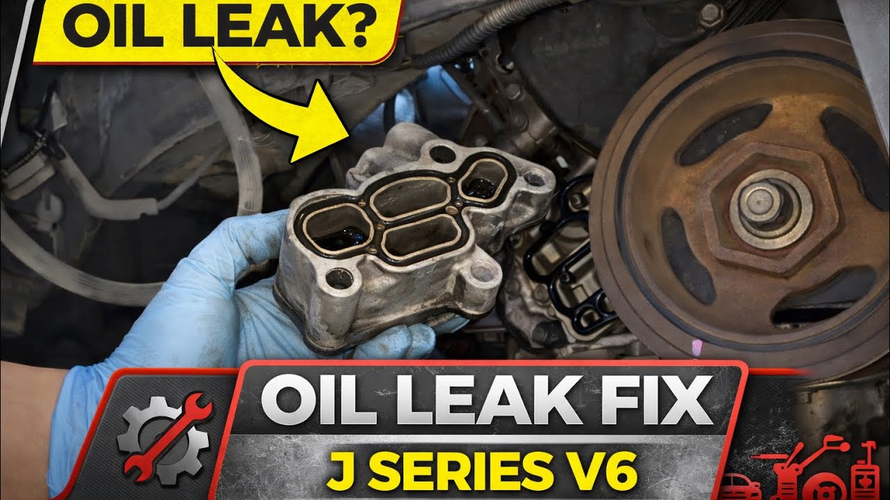 J series V6 Acura MDX ZDX TL RL Oil filter housing gasket and Vtec solenoid gasket replacement 