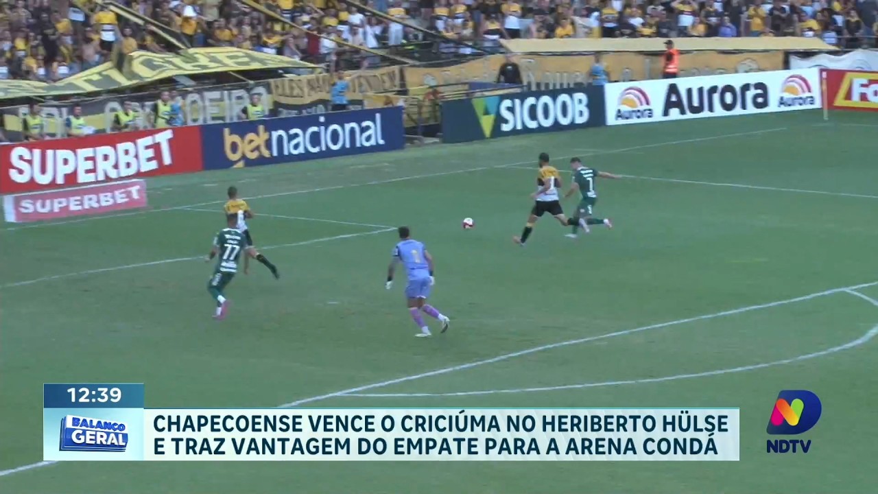 Chapecoense vence o Criciúma fora e leva vantagem à Arena Condá