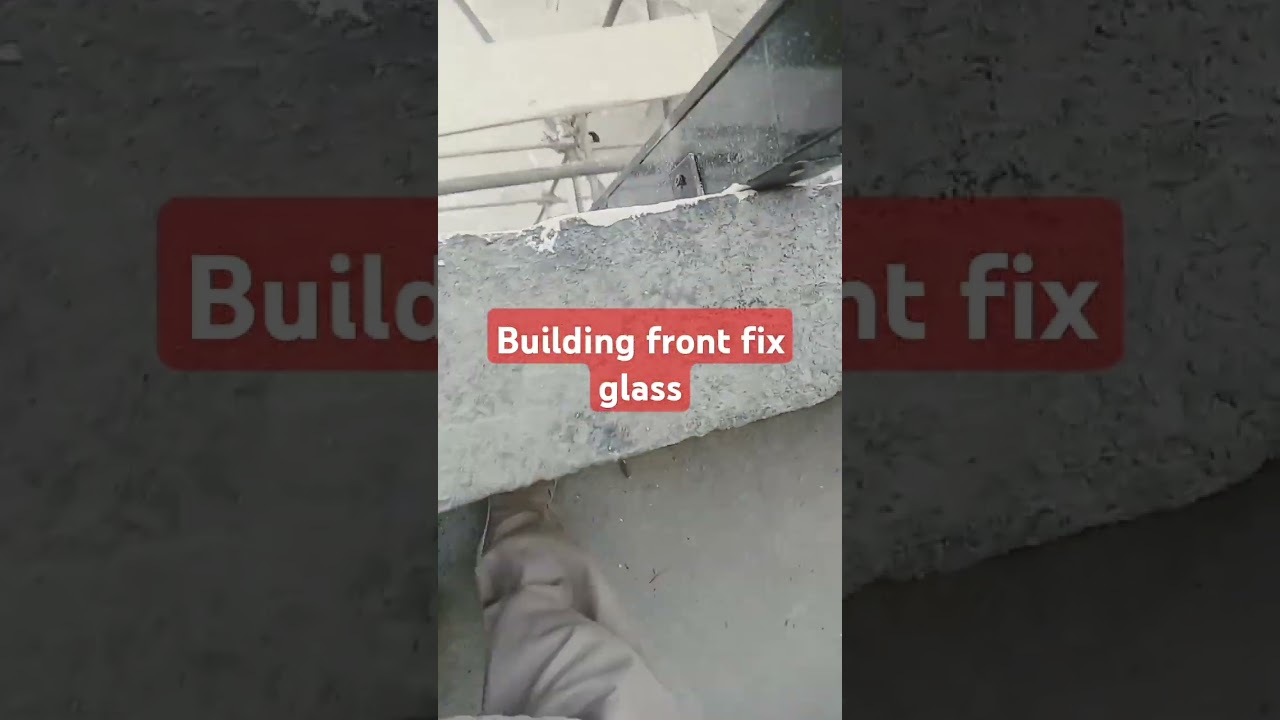 Curtain wall (front glass fixibg) to building.,#civilengineering ,#building ,#curtainwalls