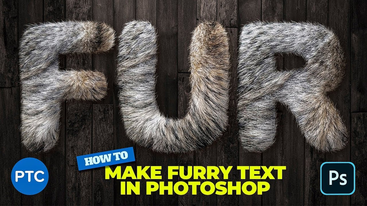 Clever Technique To Create FURRY TEXT In Photoshop!