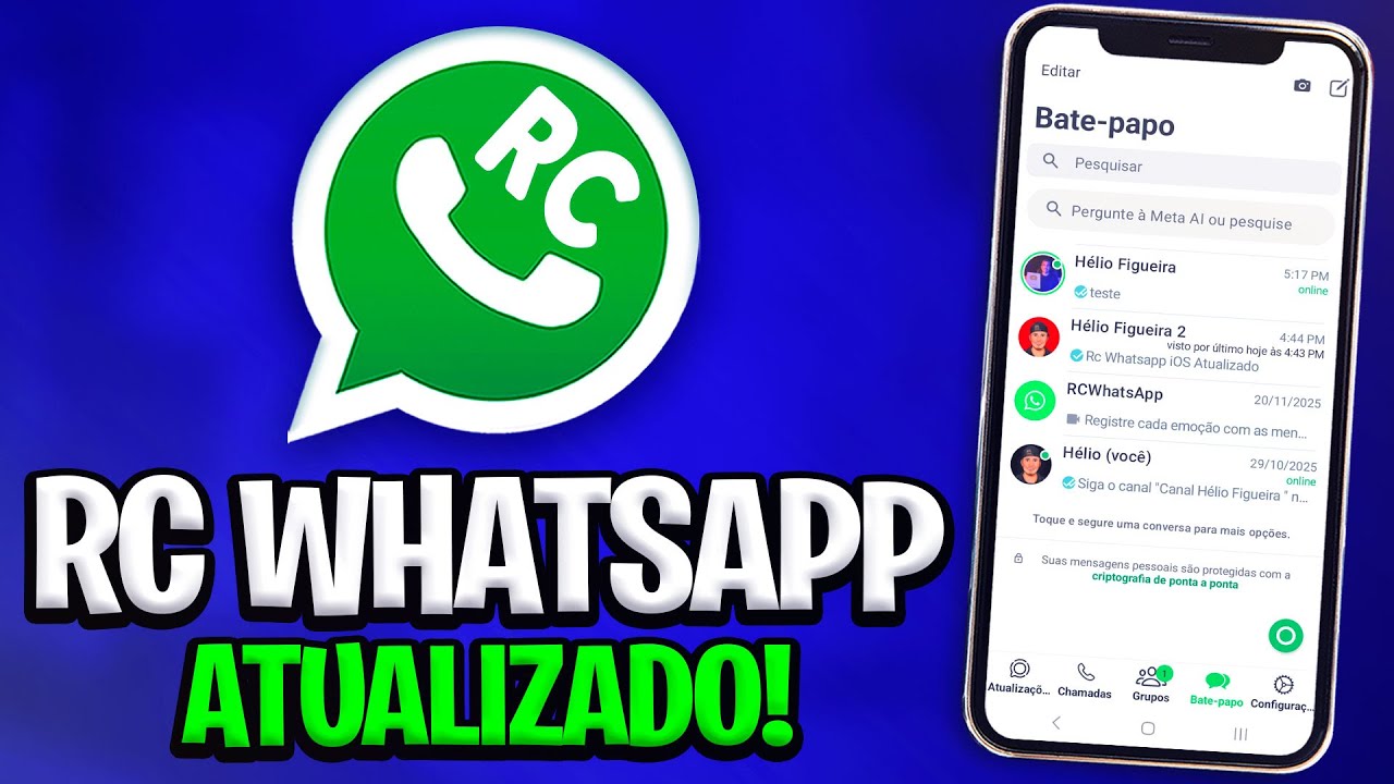 SAIU!🥳RC WHATSAPP ATUALIZADO COM V&Aacute;RIAS FUN&Ccedil;&Otilde;ES E FUNCIONANDO (MODO ESPELHADO)