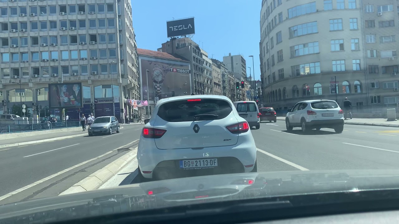 Beograd, vožnja, Novi Beograd, Vladimira Popovića - Brankov most - Dorćol