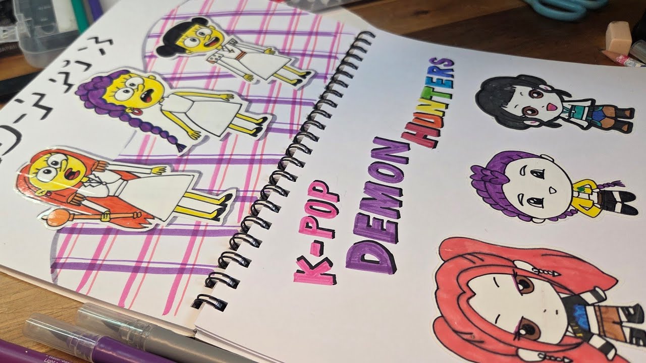 Making stickers with my drawings