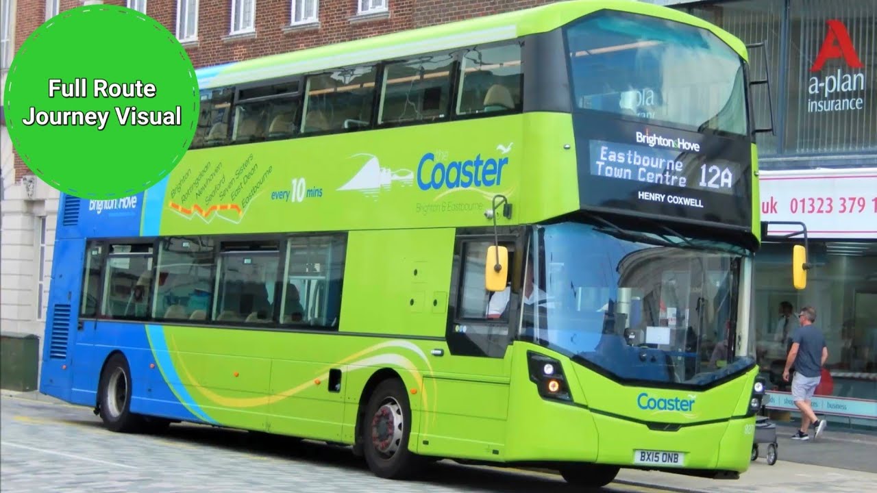 Brighton & Hove Coaster 12A Full Route Journey Visual- Brighton Station to Eastbourne | BX15ONB 927