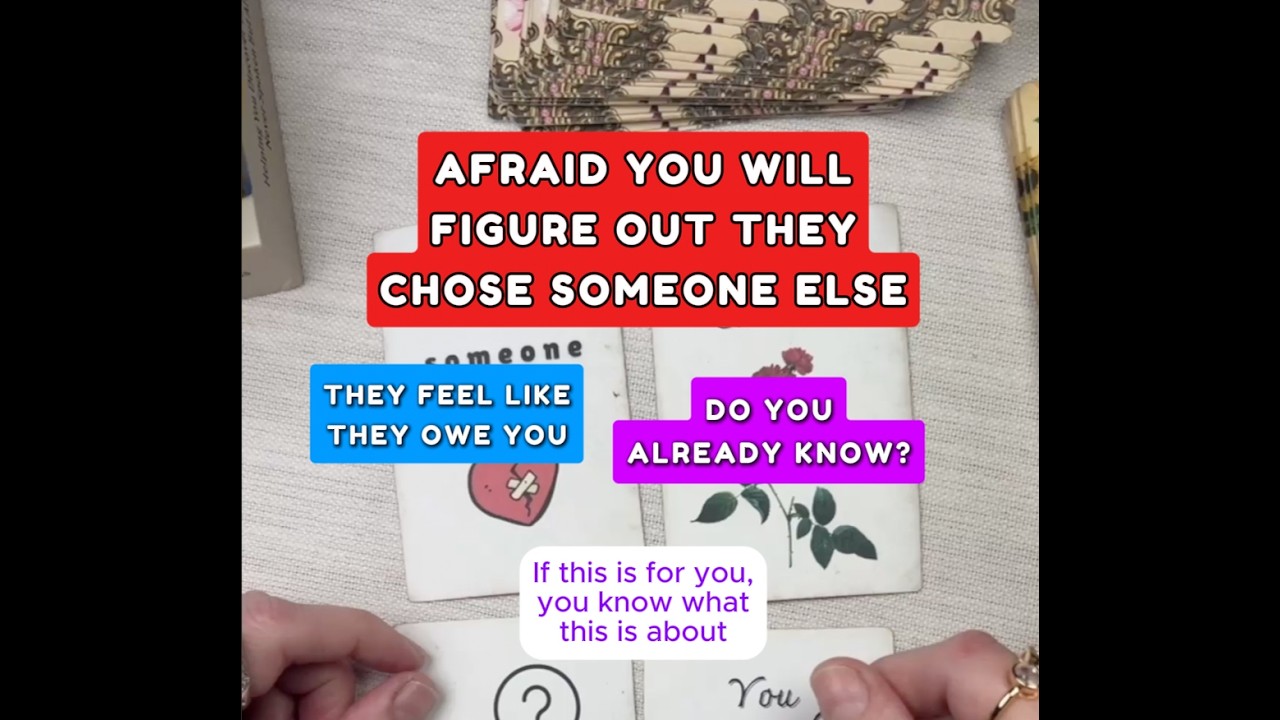 Afraid you will figure out they chose someone