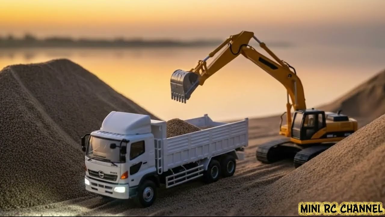 4K | The Muddy Road of Cambodia | Miniature Heavy Equipment Cinematic Journey