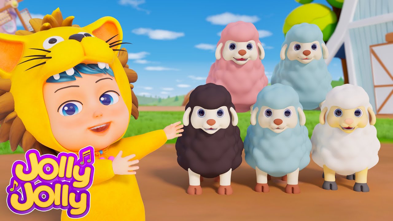 Красочные овцы | Баа Баа Черная овца | Jolly Jolly - Учись и играй - Детские стишки