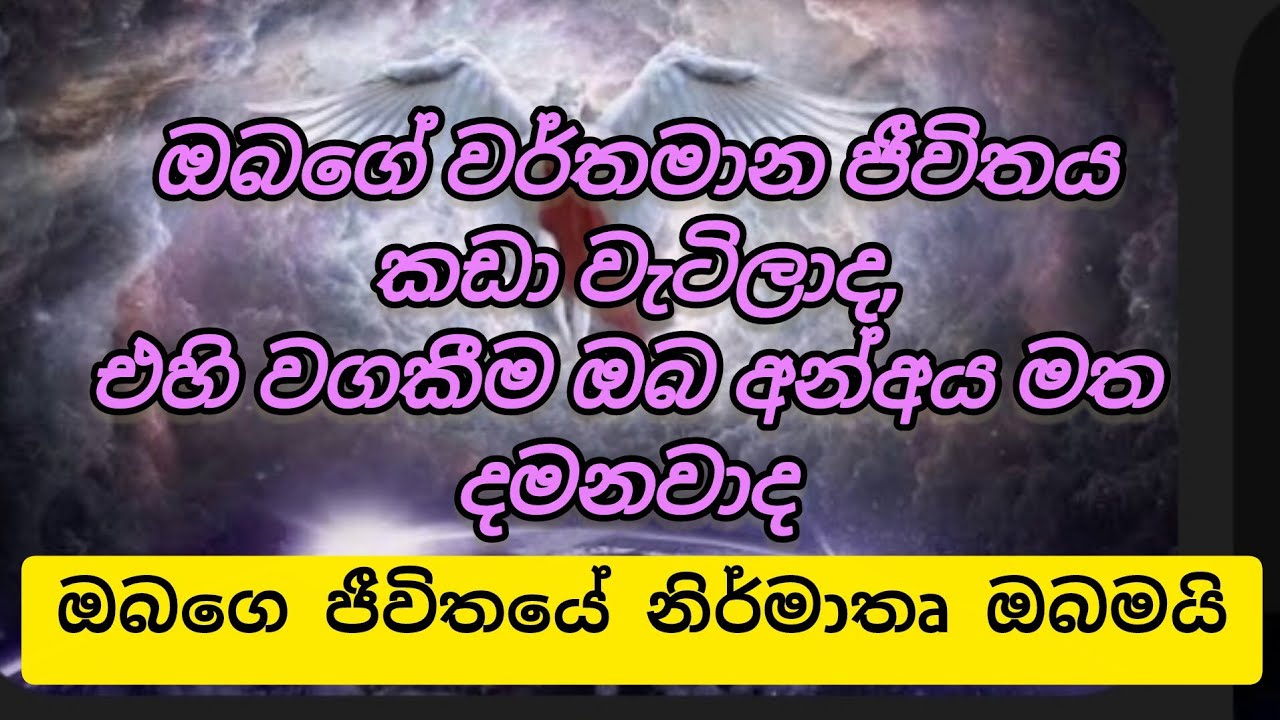 ඔබගෙ ජීවිතය නිර්මාණය කරගන්නේ ඔබමය ✨️🌍✨️//my dear universe ✨️🦋🦋🦋✨️