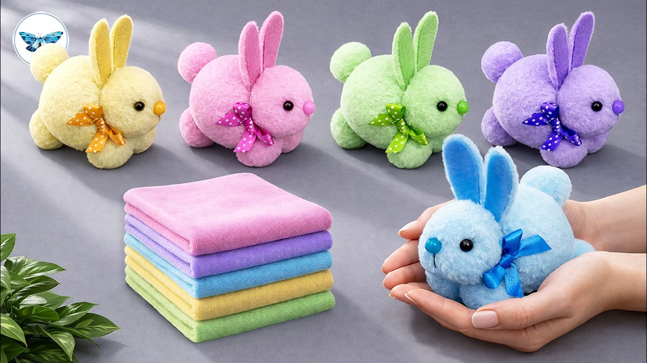 Из одного полотенца, без выкройки, без швейной машинки! 🐰 Зайка своими руками легко и быстро 🥕