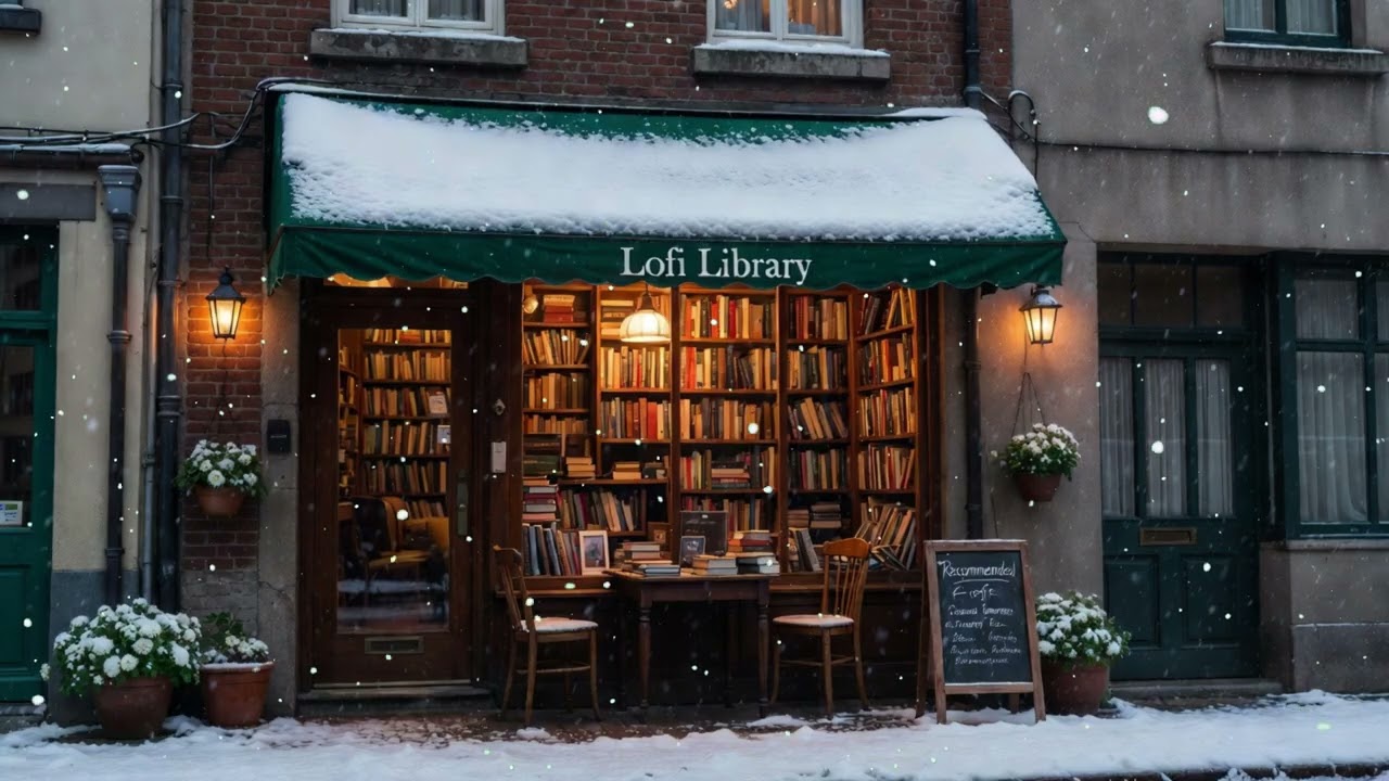 Lofi Hip Hop Mix 📚 Cozy Winter Library Cafe [Study/Sleep/Relax]