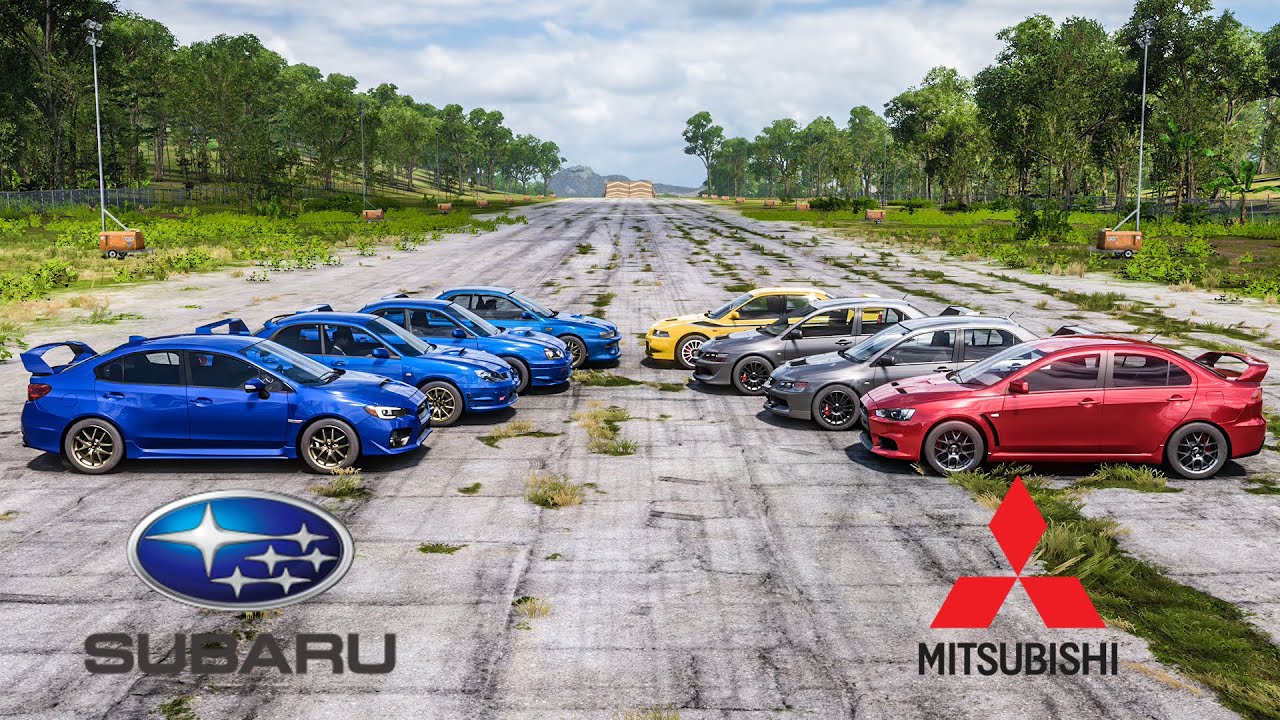 Forza Horizon 5: Subaru vs Mitsubishi! - Drag race!