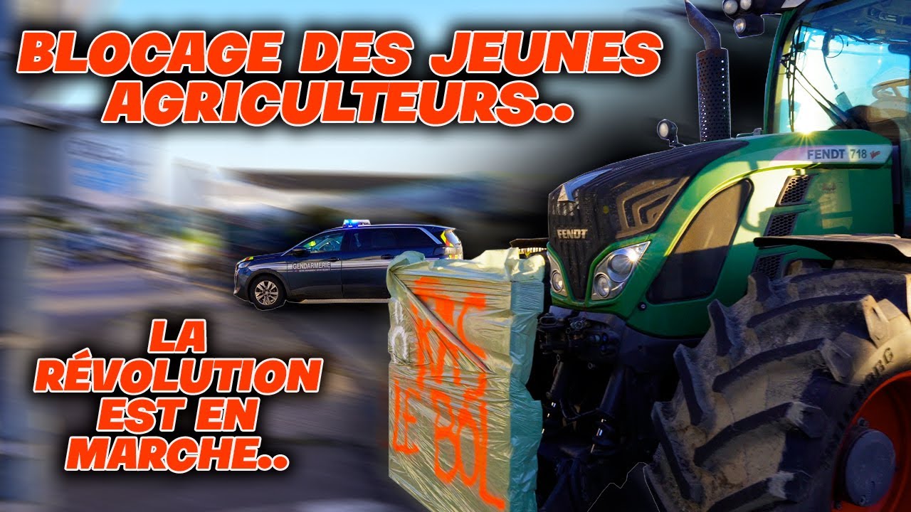 MOUVEMENT JEUNES AGRICULTEURS BLOCAGE ROND POINT DU CATEAU-CAMBRÉSIS..