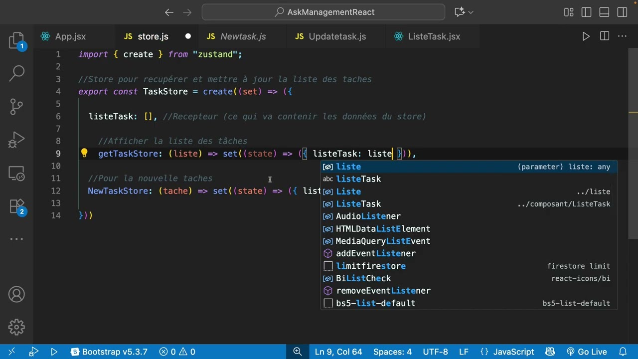 📚 Gestion des stores avec reactjs| Développement Web & Mobile avec TknoDev School Officiel 🚀