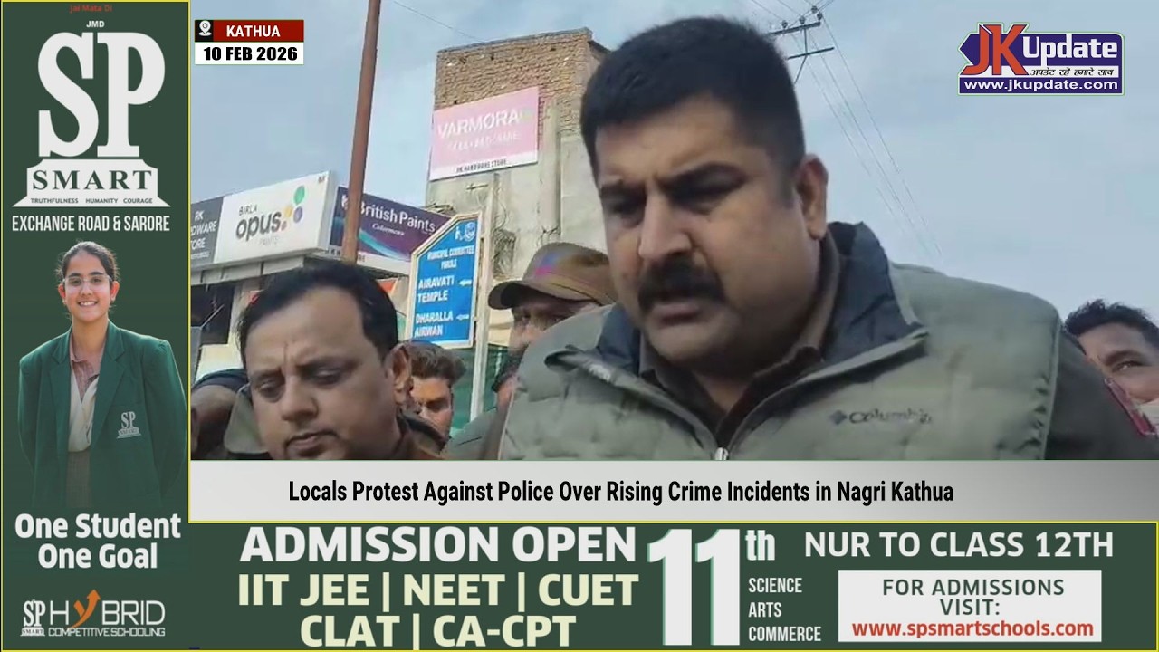 Locals Protest Against Police Over Rising Crime Incidents in Nagri Kathua
