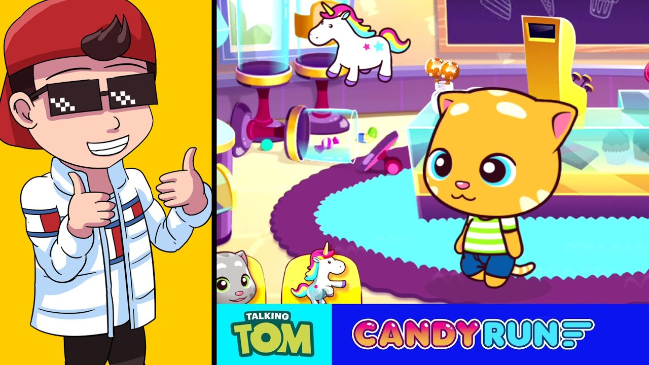 ODBLOKOWAŁEM GINGER'a!🍬 Talking Tom Candy Run