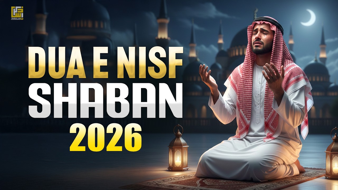 Dua e Nisf Shaban 2026 | Shab e Barat Most Beautiful Dua for Forgiveness & Rizq | Zikrullah TV