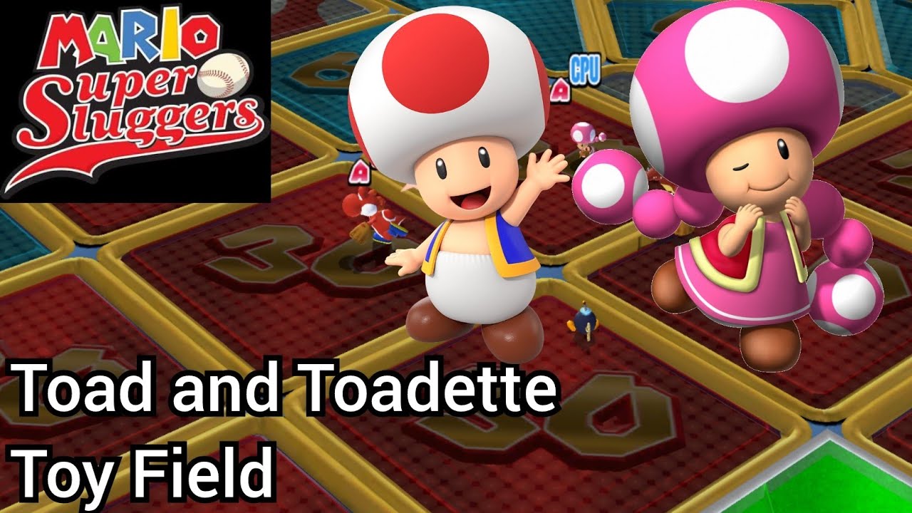 Toad and Toadette in Toy Field and Minigame Madness | Mario Super Sluggers #82