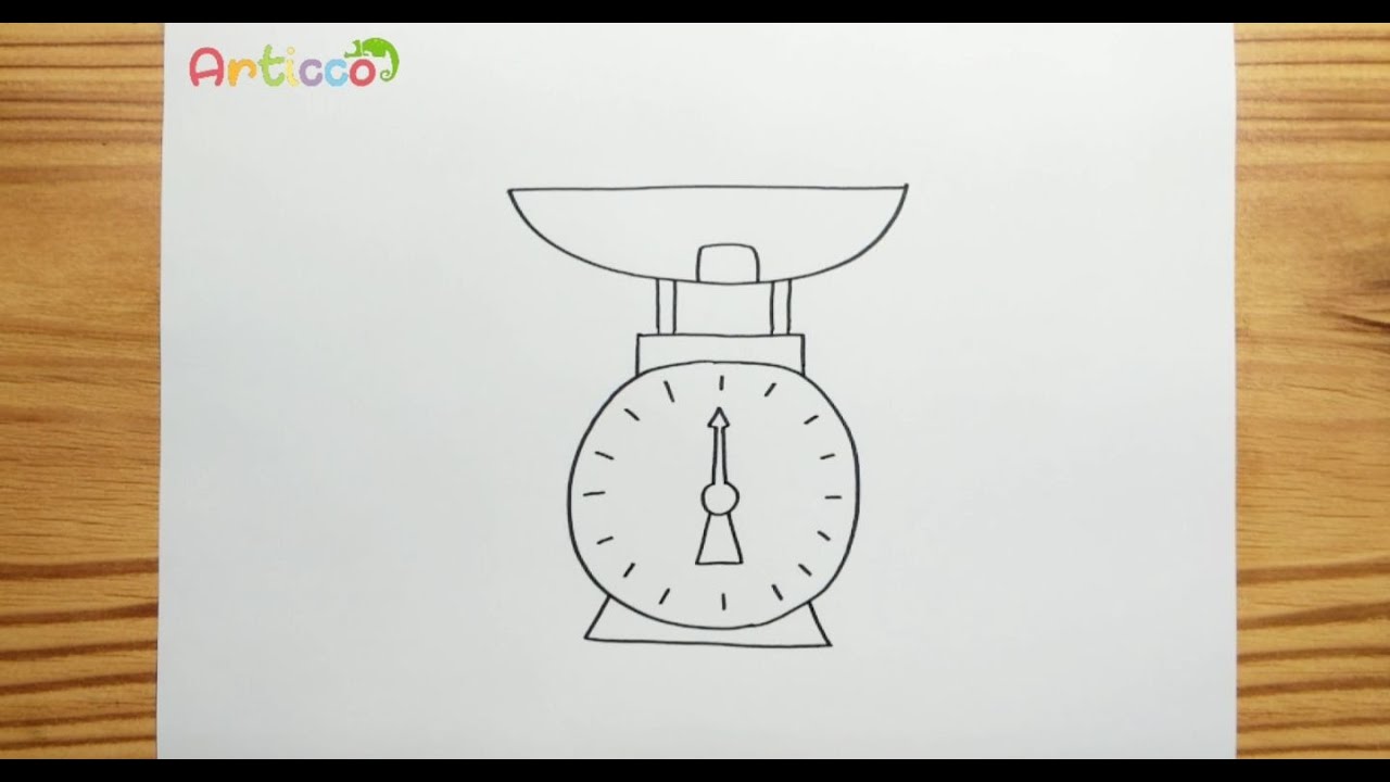 How to Draw WEIGHING SCALE EASY STEP BY STEP