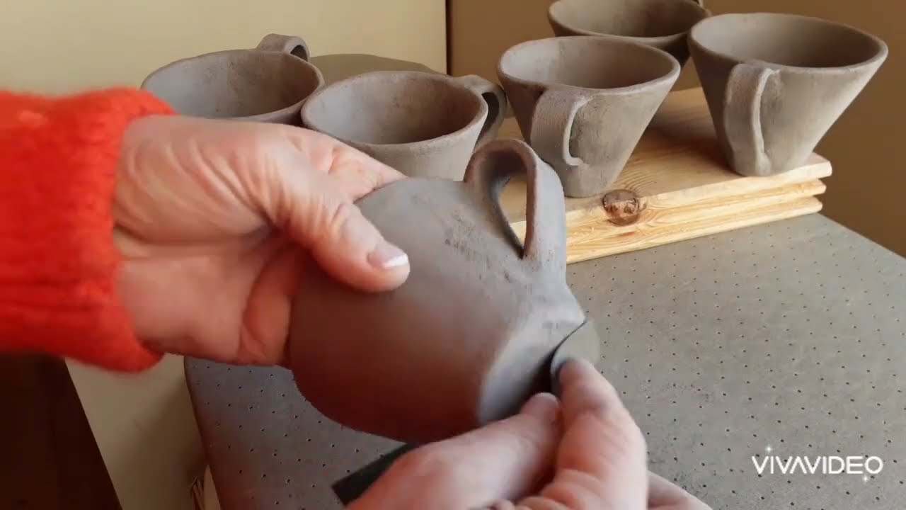 faire une tasse en argile avec un gabarit @ l argile de santans