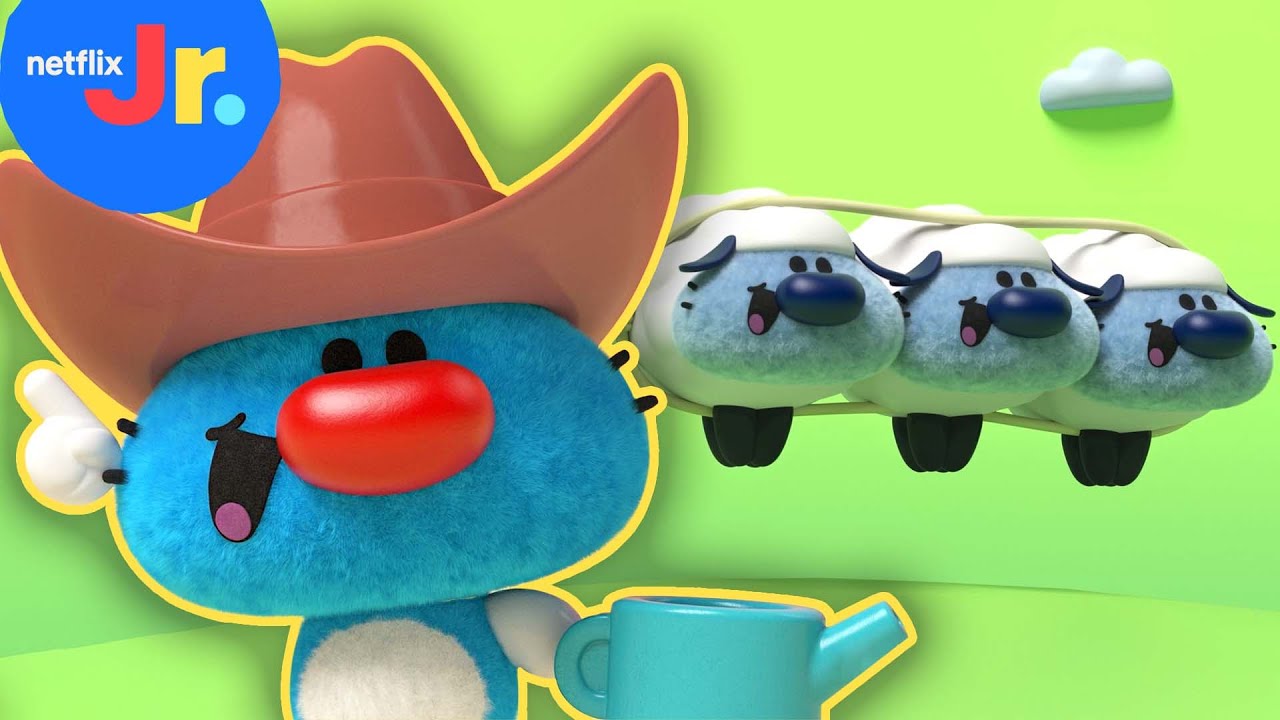 Farm Animal Fun & Kitten Corral 🤠 Oggy Oggy Shorts | Netflix Jr