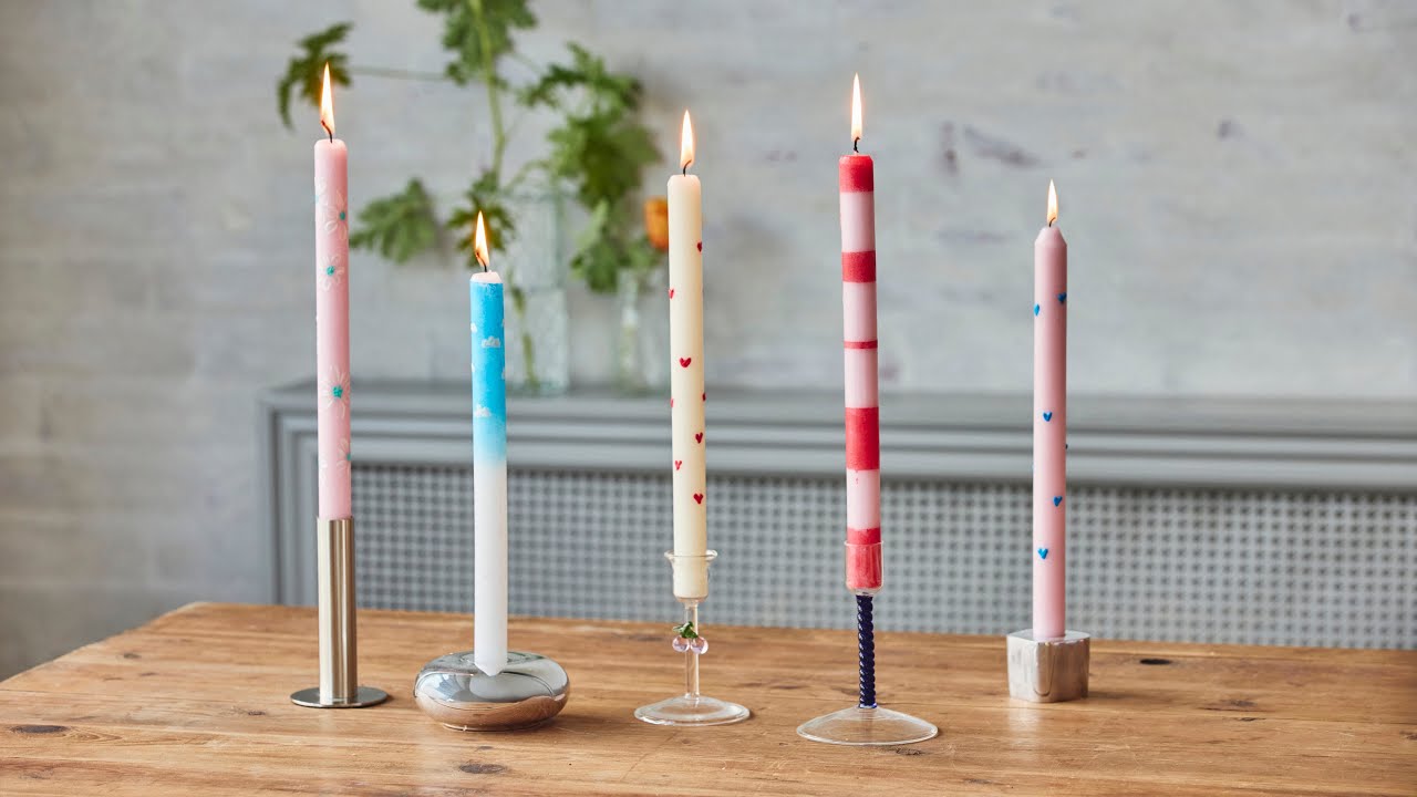 Decorate candles with wax paint - DIY by Søstrene Grene
