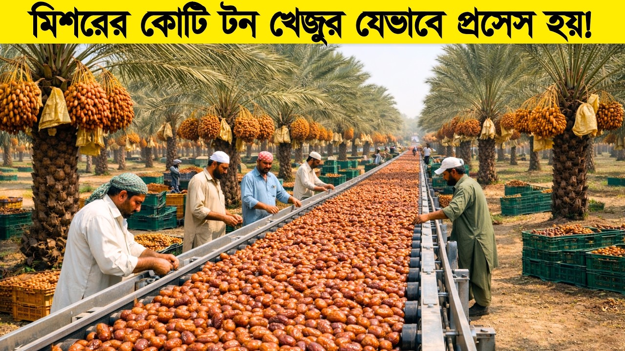 দেখুন লক্ষ টন খেজুর কিভাবে প্রসেস হয়ে আমাদের কাছে আসে! How Dates Are Processed in Factory
