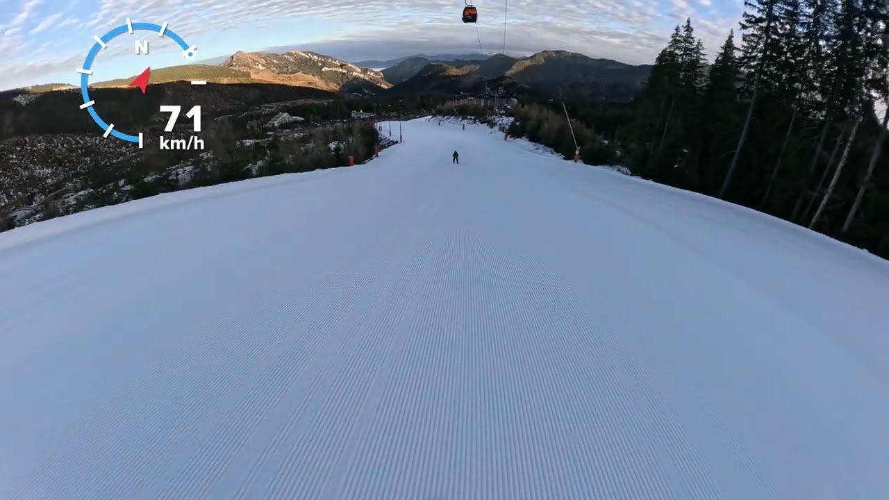 Jasna Chopok poranna jazda niebieską trasą nr 10 - 21.12.2025 4K