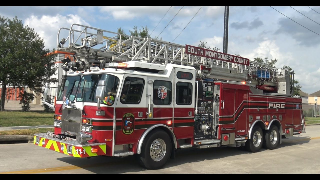 Ladder 11-1 to MVC [South Montgomery County Fire Department] with TWFD Engine 103 Bonus