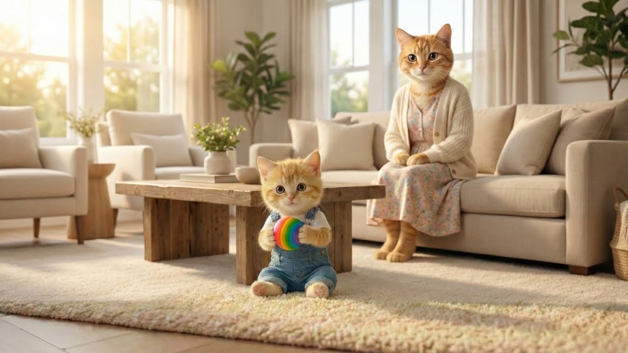 A Curious Little Kitten 🐱 | Gentle Family Story | Cozy Animal Short Film