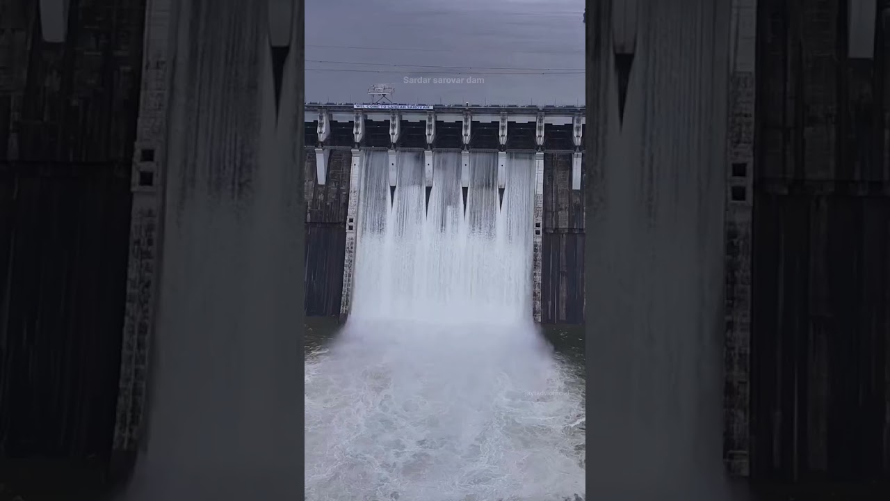 SARDAR SAROVAR DAM 5 gates open toady nr (Statue of unity)