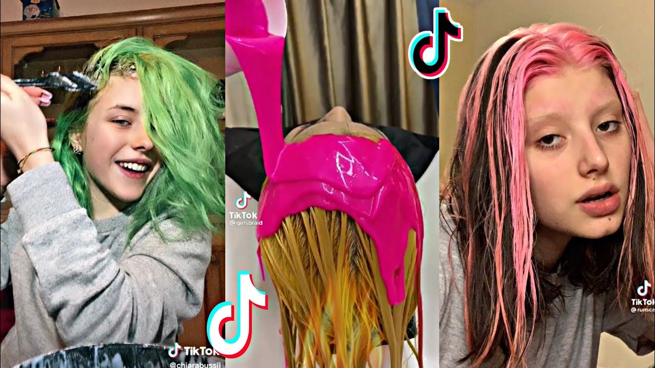 Tiktok Hair Color Dye and hair transformation 🔥 