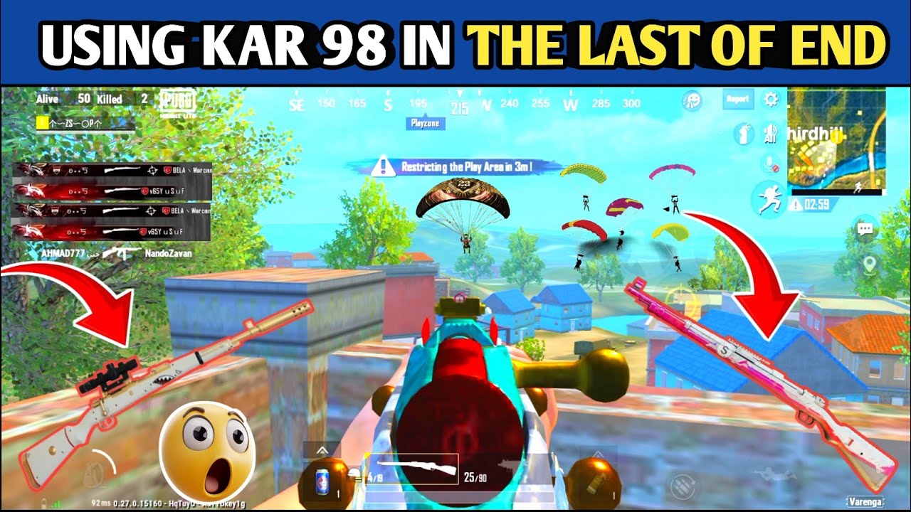 USING KAR 98 IN THE LAST OF END 🫥||WANT BGMI LITE NEW UPDATE 😔.