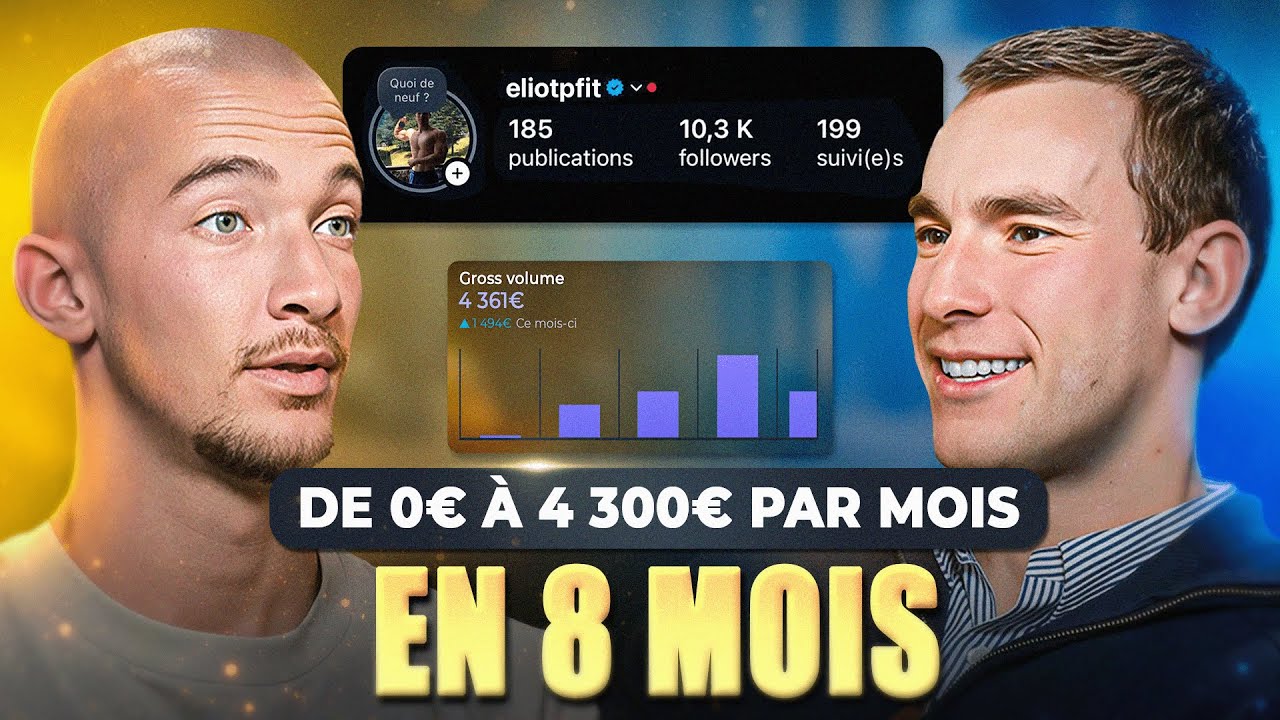 De 0€ à 4300€/mois en 8 mois grâce à Instagram - Elliott