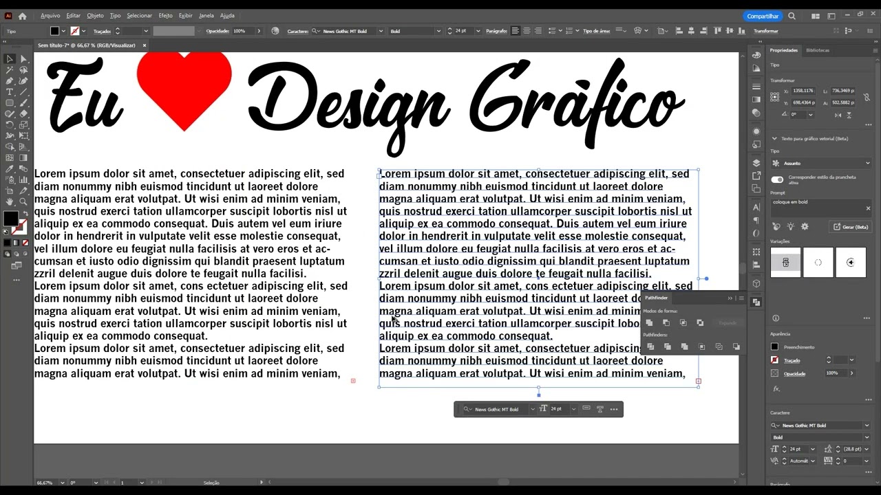 Aula 13 - Trabalhando com Textos [ADOBE ILLUSTRATOR]