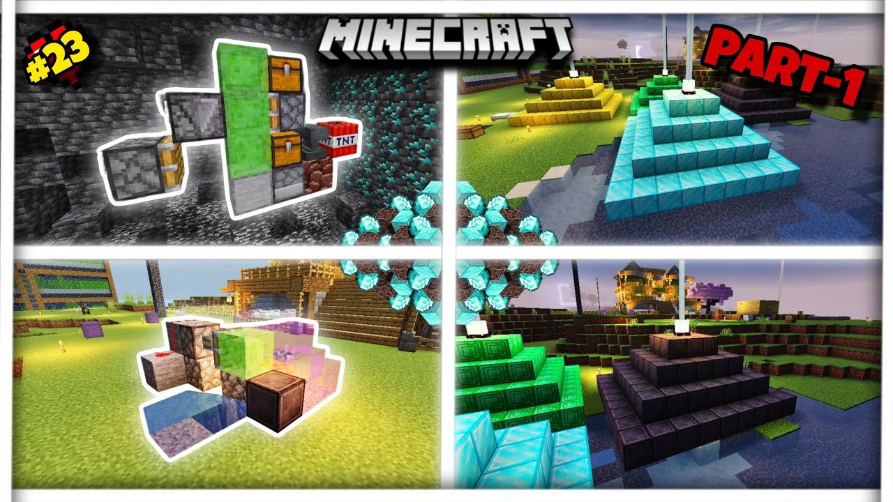 Mining For BEACONS With MINING MACHINE ⛏️ In My Survival World | Minecraft PE/Bedrock | #23 |