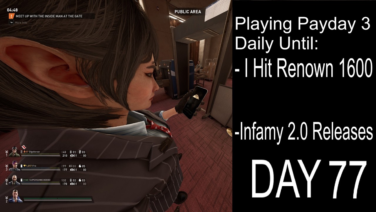 Playing Payday 3 Daily Until I Hit Renown 1600 Or Infamy 2.0 (Day 77)