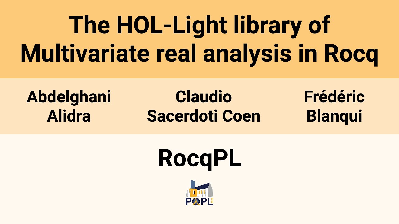[RocqPL'26] The HOL-Light library of Multivariate real analysis in Rocq
