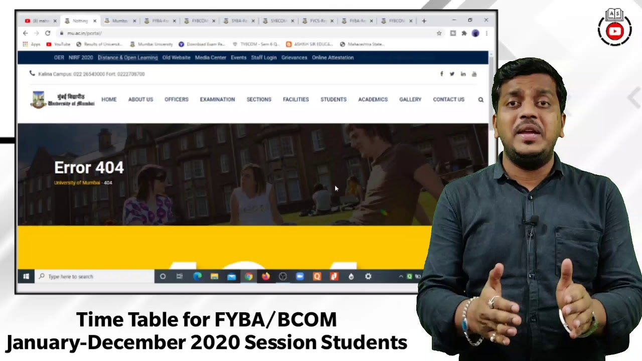 Time Table for FYBA/BCOM | January-December 20 Session Student | Mumbai University IDOL | Ashish Sir