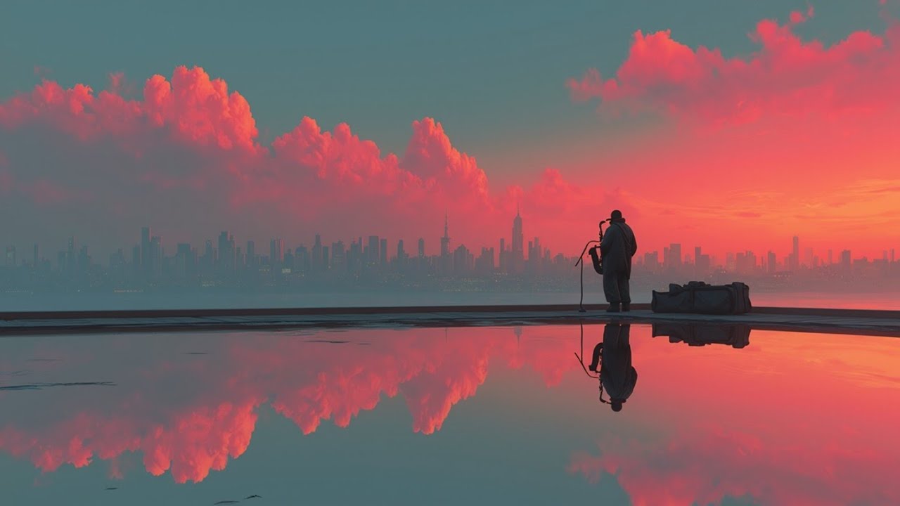 Deep House Saxophone Groove – Futuristic Rooftop City Sunset Chill Beats